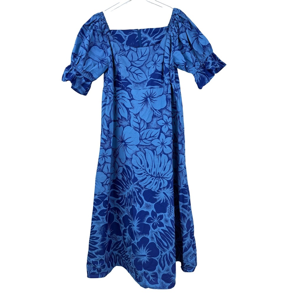 Y2K Smart Design Maxi Dress Women 2XL Tropical Hibiscus Hawaii MUUMUU VINTAGE